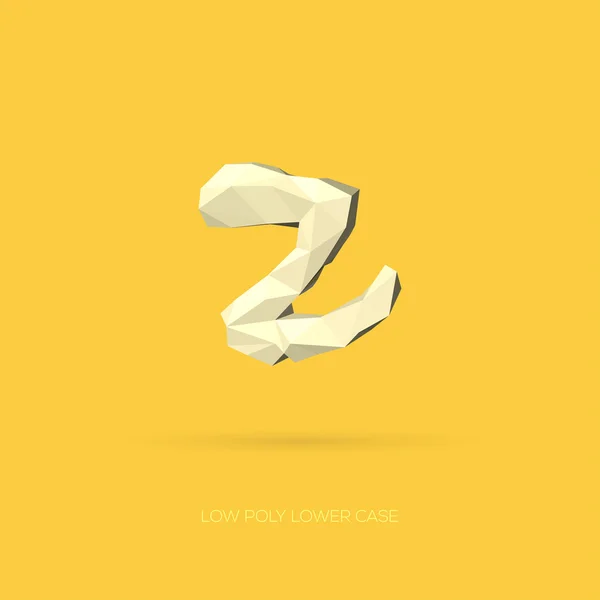Alphabet minuscule en poly lettre z - Style dessiné à la main - Vecto — Image vectorielle