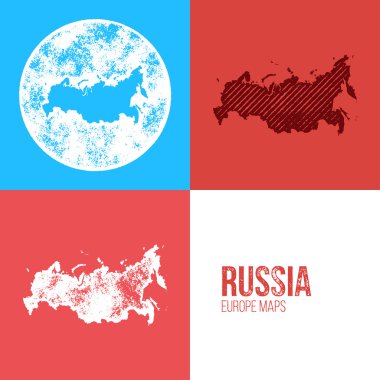 Russia Grunge Retro Map