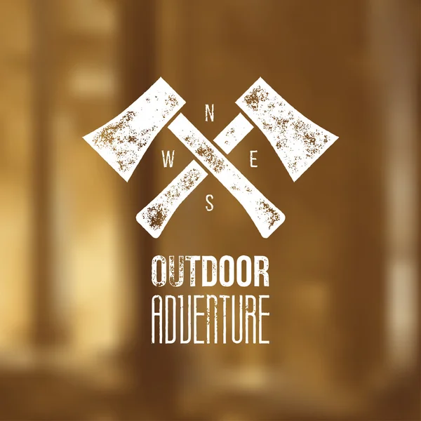 Outdoor adventure t-shirt logo design - vector illustration — ストックベクタ