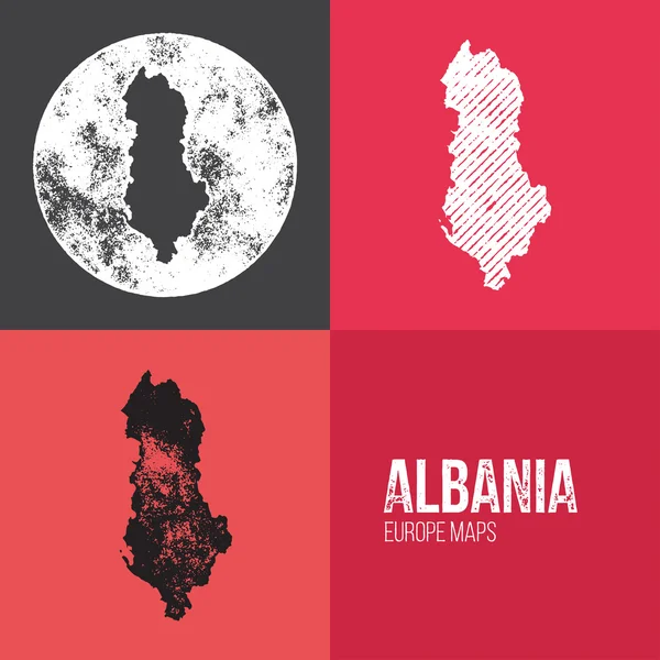 Albania Grunge Retro Map ロイヤリティフリーストックベクター