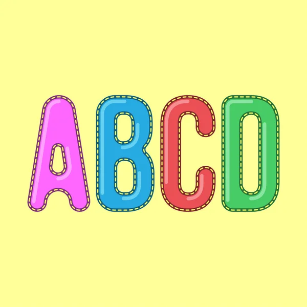 A B C D - Candy Colorful Editable Vector Alphabet ロイヤリティフリーのストックイラスト