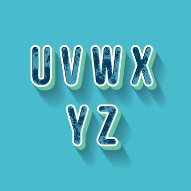 U V W X Y Z - 3D Plastique Alphabet