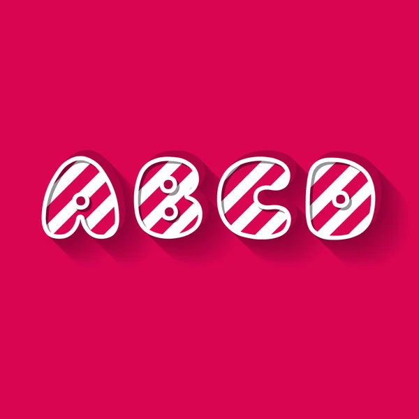 A B C D - Christmas Candy Alphabet