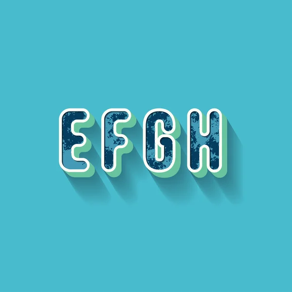 E F G H - Alfabeto plastico 3D — Vettoriale Stock