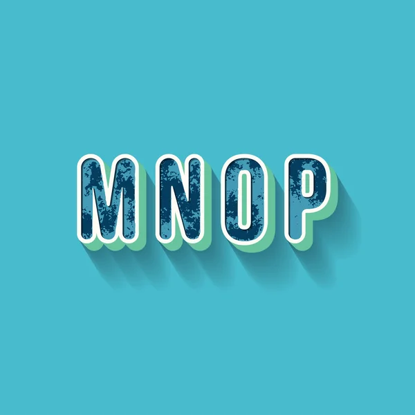 M N O P - Alphabet Plastique 3D — Image vectorielle