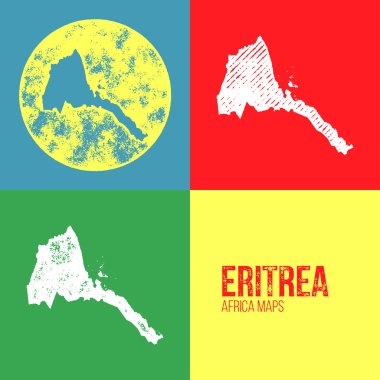Eritrea Grunge Retro Maps - Africa