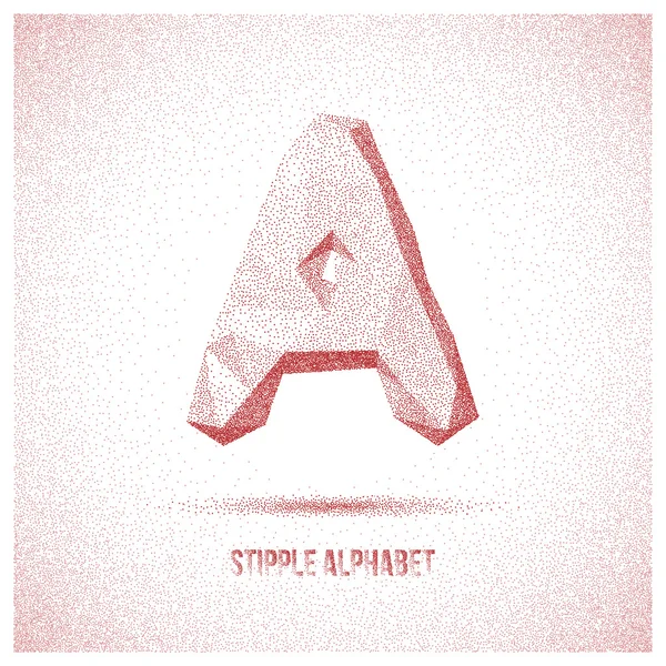 Letter A from Stipple Alphabet — Stock vektor