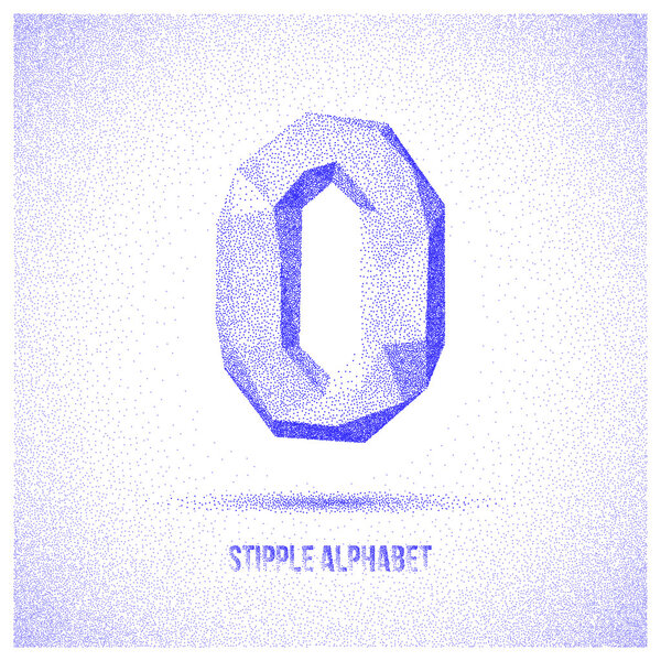 Number 0 from Stipple Alphabet