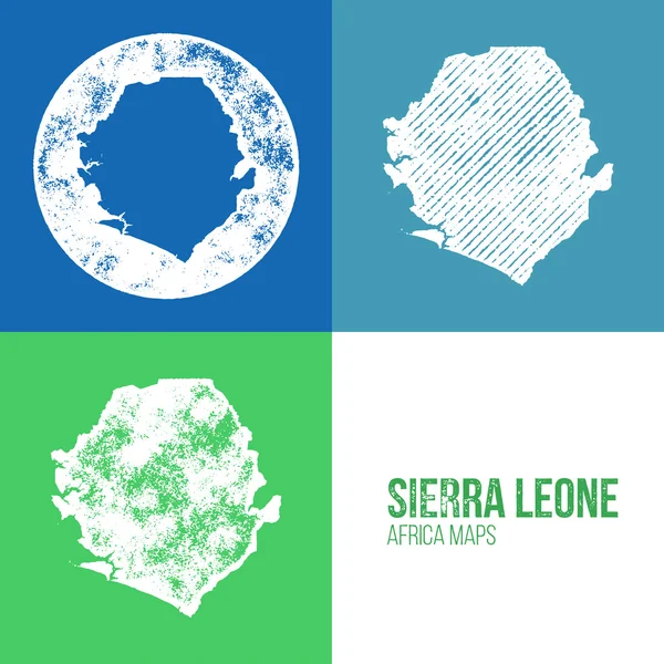 Sierra Leone Grunge Retro Maps - Africa ベクターグラフィックス