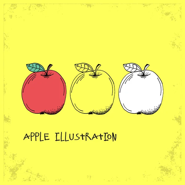 Cartoon Style Apple Illustration — ストックベクタ