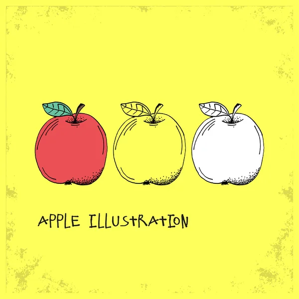 Cartoon Style Apple Illustration ストックイラスト