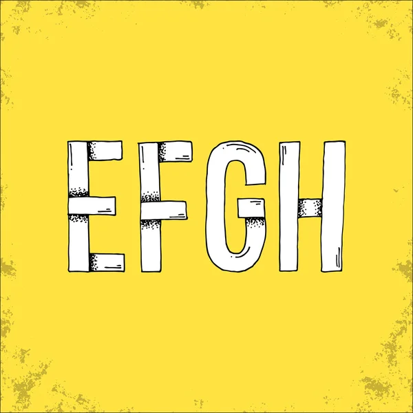 E F G H White Paper Cut Hand Drawn Font — Stock vektor
