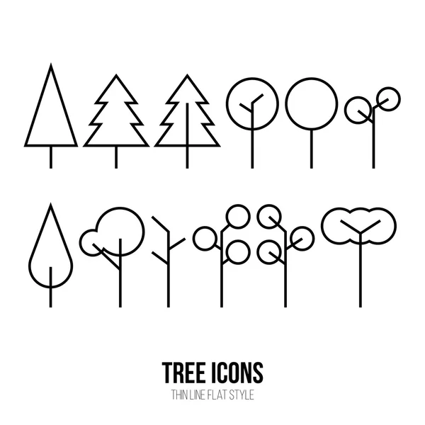 Package simple tree icon made with thick black coat