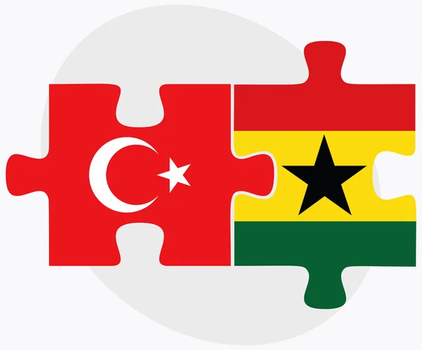 Turecko a Ghana příznaky — Stockový vektor