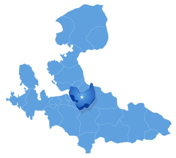 Mapa de Izmir - Buca é retirado —  Vetores de Stock