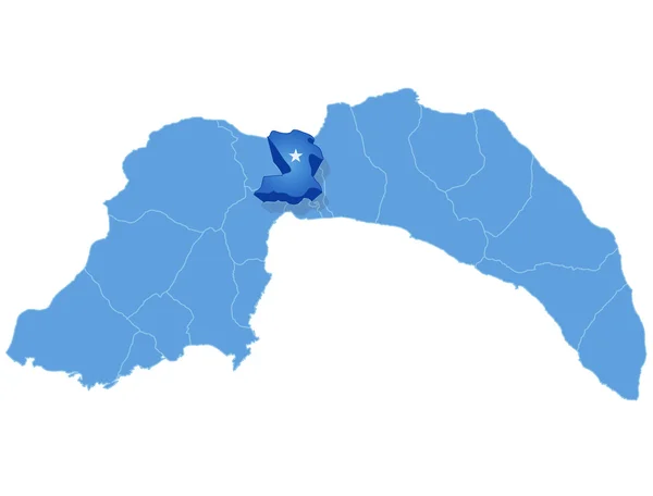 Mapa de Antalya - Kepez é retirado —  Vetores de Stock