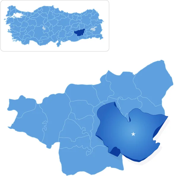 Carte de Diyarbakir - Bismil est retiré — Image vectorielle