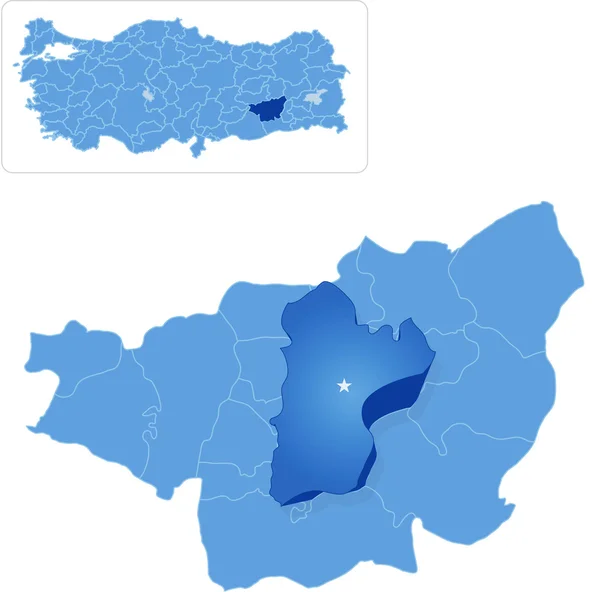 Carte de Diyarbakir - Sur est retiré — Image vectorielle