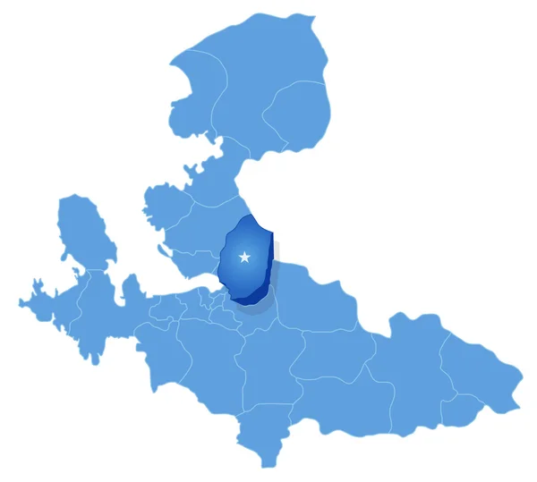 Map of Izmir - Bornova is pulled out — Stock Illustration Map of Izmir - Bornova is pulled out Vector Graphics