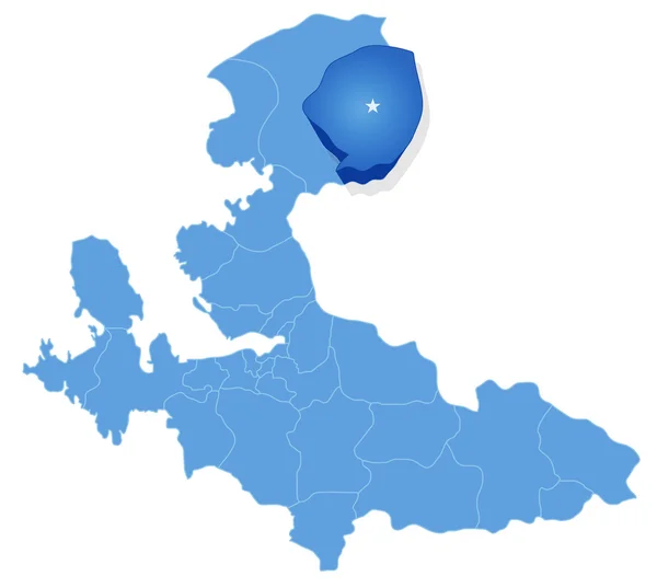 Map of Izmir - Kinik is pulled out — Stock Illustration Map of Izmir - Kinik is pulled out Stock Vector