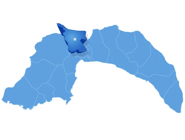 Map of Antalya - Dosemealti is pulled out — Stock Illustration Map of Antalya - Dosemealti is pulled out Stock Vector