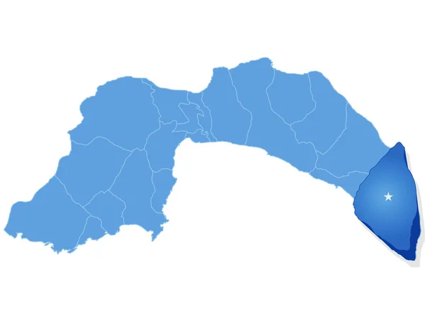 Map of Antalya - Gazipasa is pulled out — Stock Illustration Map of Antalya - Gazipasa is pulled out Stock Vector