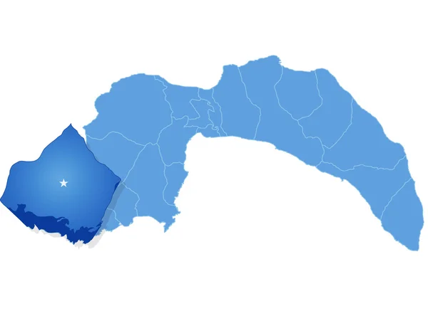 Map of Antalya - Kas is pulled out — Stock Illustration Map of Antalya - Kas is pulled out Stock Illustration