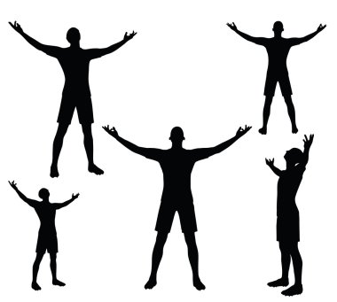 Futbol oyuncu siluet siyah