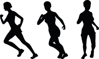 runner siluet çizimi