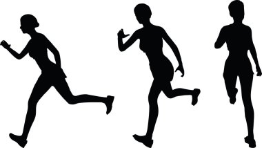 runner siluet çizimi