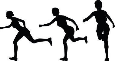 runner siluet çizimi