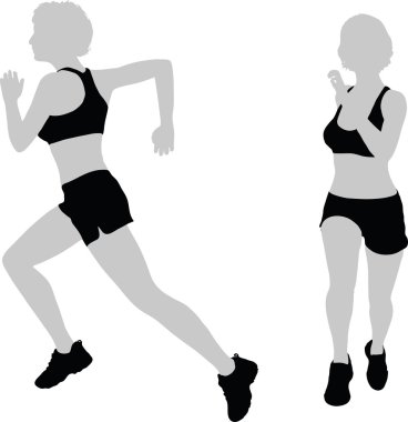 runner siluet çizimi