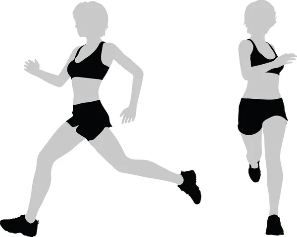 Illustration of runner silhouette — Stock Vector