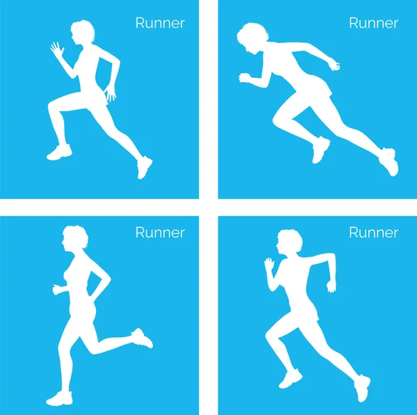 Illustration of runner silhouette — Stock Vector