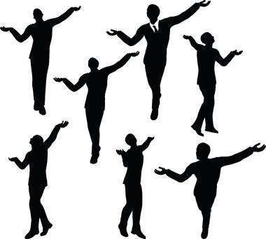 adam siluet huzurlu poz