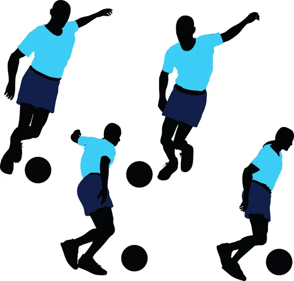 Soccer Player silhouette — Stock Vector