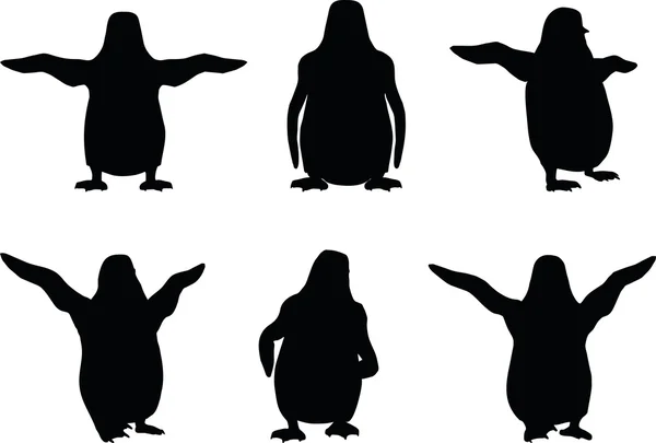 Pinguim sobre fundo branco — Vetor de Stock