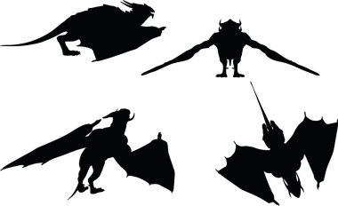 beyaz zemin üzerinde Dragon