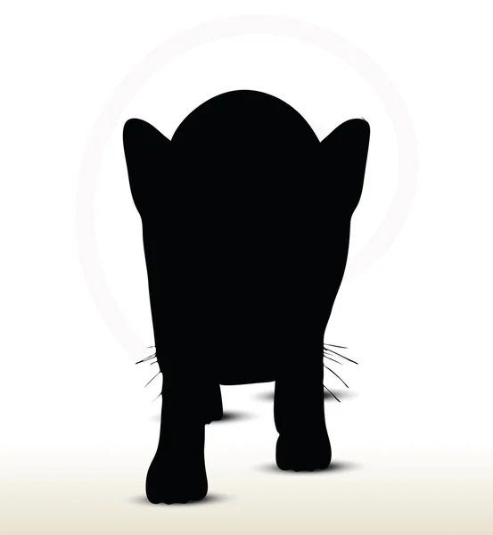 Silhouette de chat — Image vectorielle