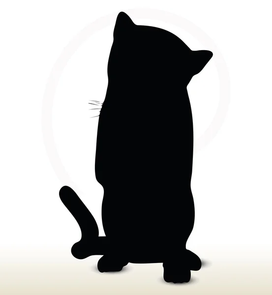 Silhouette de chat — Image vectorielle