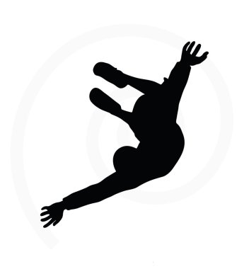 Beyaz arkaplanda insan silueti izole edildi