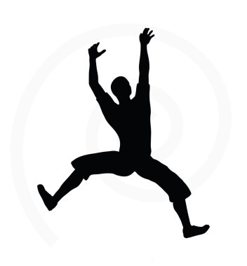 üst düzey climber erkeği siluet çizimi 