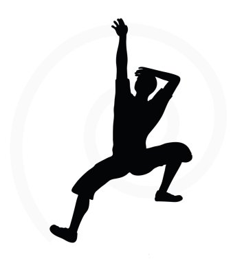 Üst düzey climber erkeği çizimi