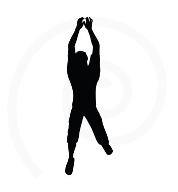 man silhouette isolated on white background clipart