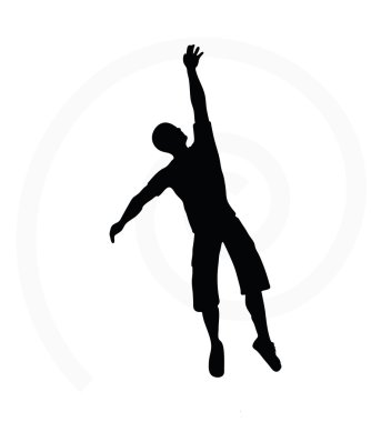 Beyaz arkaplanda insan silueti izole edildi