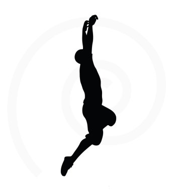 Beyaz arkaplanda insan silueti izole edildi