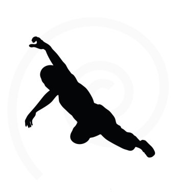 Beyaz arkaplanda insan silueti izole edildi