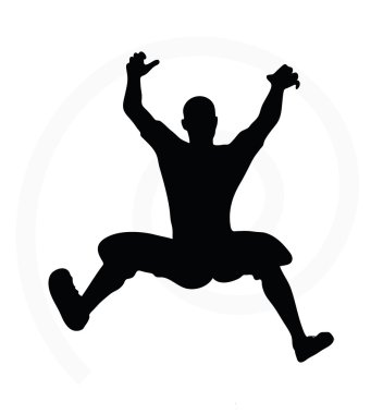 Beyaz arkaplanda insan silueti izole edildi