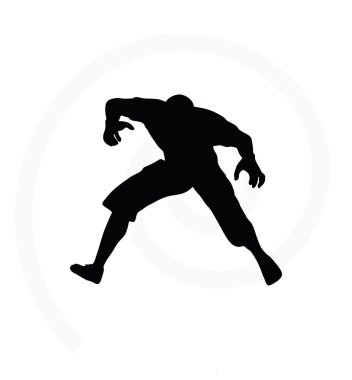 Beyaz arkaplanda insan silueti izole edildi