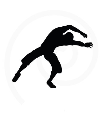 Beyaz arkaplanda insan silueti izole edildi